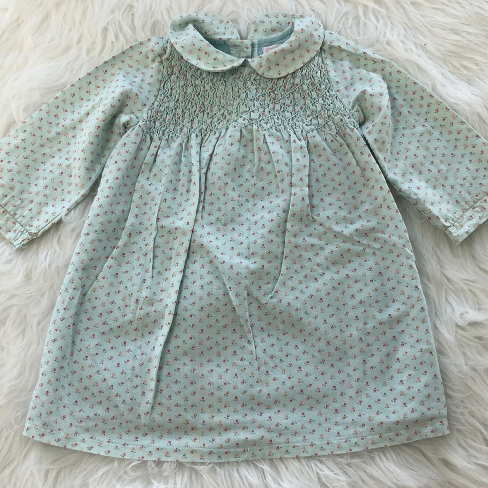 Janie and Jack Light Blue Floral Dress